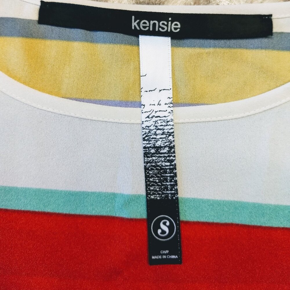 Women's Kensie Striped Blouse - Size Small - Picture 3 of 7
